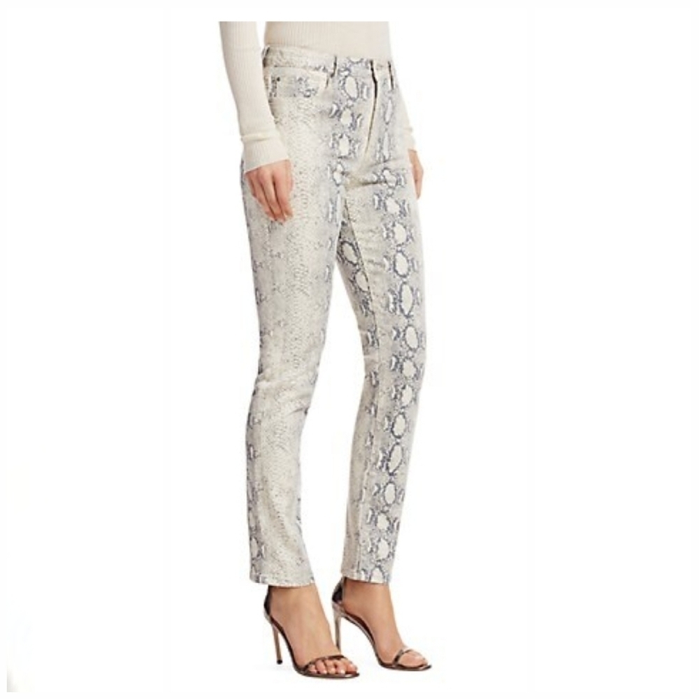 Joe's Jean's Cigarette Python Print Black Creme S… - image 8